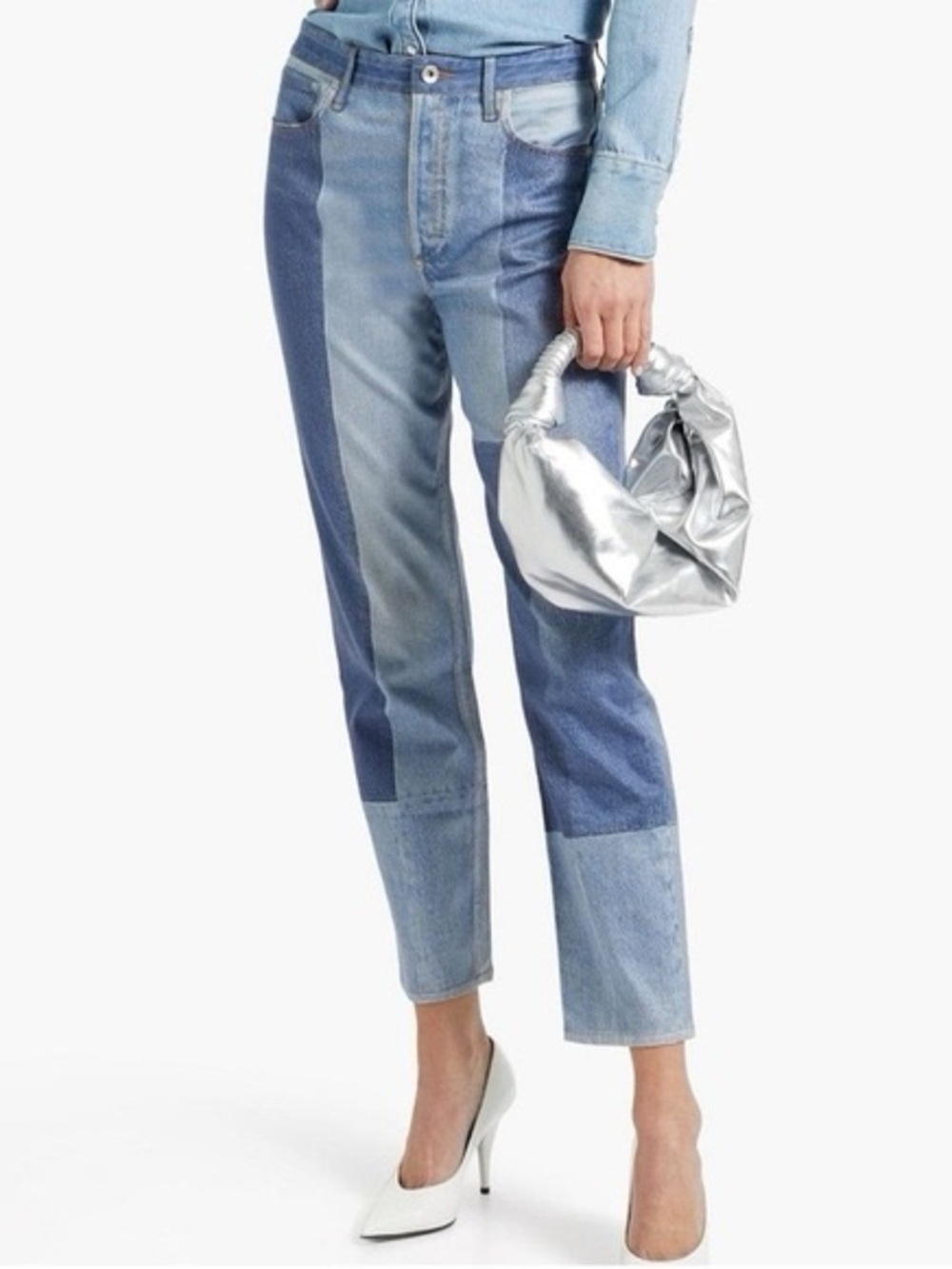 Rag & Bone Miramar Nina Cigarette Patchwork Printed Jeans Size 23 Viral